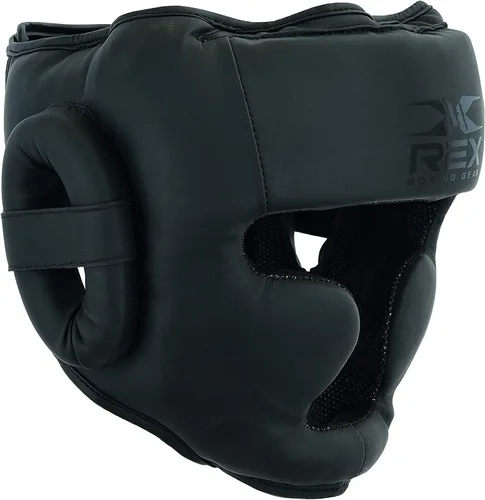 REX - Casco de boxeo, artes marciales de artes marciales, hecho de cuero Rex Muay Thai con acolchado grueso