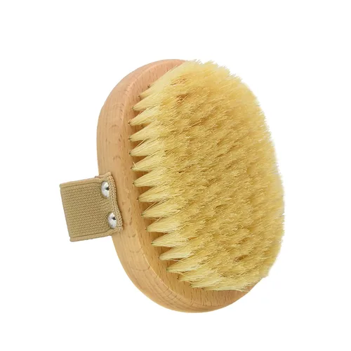 Miniatura 7 de Cepillo de cerdas suaves para mascotas, cepillo de palma de cerdas naturales para gatos y perros de pelo corto con banda elástica