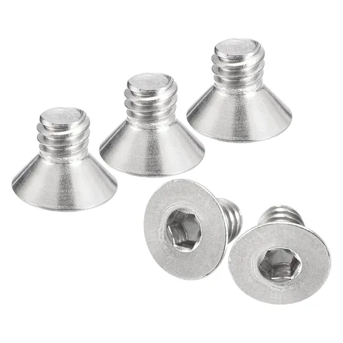 Miniatura 15 de uxcell 5/16-18x1-1/2 Tornillos de cabeza avellanada plana, 5 tornillos de cabeza plana de acero inoxidable 304, rosca completa, pernos avellanados