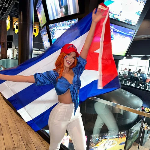 Miniatura 2 de Bandera de Cuba Cubana 3x5 pies para Exteriores de Doble Cara - 3 Capas 240D 4 Filas Cosidas - Bandera Cubana Grande 3x5 pies para Pared
