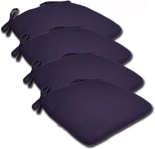 Miniatura 4 de Comfort Classics Juego de 4 cojines de asiento de poliéster hilado de 16 pulgadas de ancho x 17 pulgadas de profundidad x 1.5 pulgadas de alto