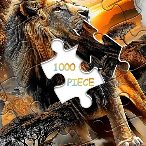 Miniatura 7 de Majestic - Rompecabezas de 1000 piezas de león para adultos, rompecabezas de animales de montaña de naturaleza, rompecabezas de paisaje y bosque