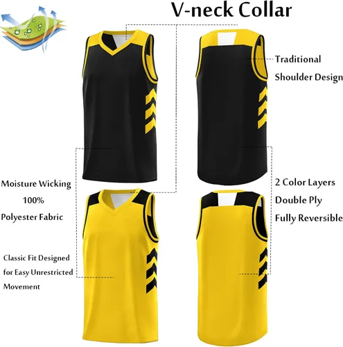 Miniatura 28 de KXK Camiseta de baloncesto reversible en blanco para hombre, uniforme de equipo, atlético, hip hop, camisetas de baloncesto S-4XL