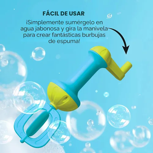 Miniatura 6 de HABA Juguetes de baño para niños pequeños: batidor de baño de burbujas para niños, para juegos sensoriales, habilidades motoras y diversión
