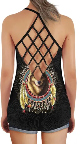 Camiseta sin mangas para mujer, camisetas de verano para mujer, camisas cruzadas con espalda abierta para mujer, el mejor regalo para mamá, novia,