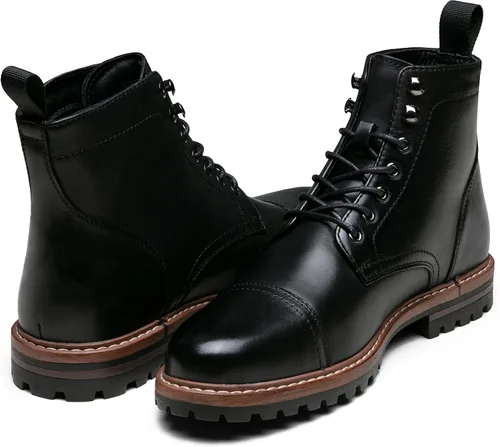Miniatura 6 de Jousen Mens Boots Premium Leather Cap Toe Casual Boots Chukka Dress Boots for Men