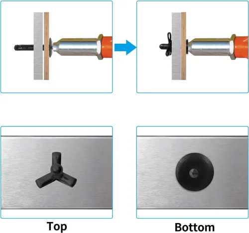 Miniatura 5 de Jiozermi 60 remaches de aluminio de tres pliegues, 3/16 pulgadas x 5/8 pulgadas, surtido de remaches ciegos, remaches ciegos para reventar, remaches