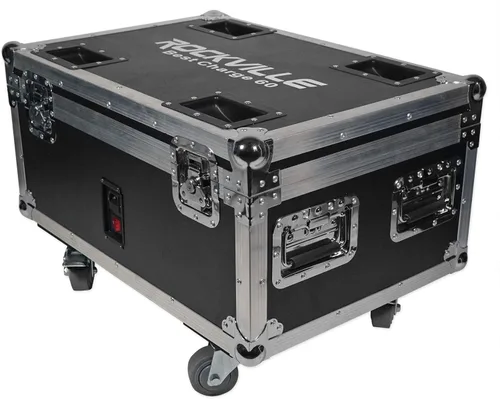 Miniatura 2 de Rockville Best Charge 60 Funda de carretera de carga para (6) mejores luces Par 60, madera contrachapada duradera y aluminio, apilable con ruedas