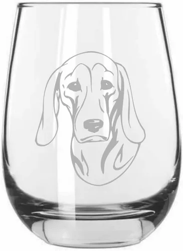 Miniatura 485 de Sakhalin Husky Dog - Copa de vino grabada personalizada de 15.25 onzas sin tallo