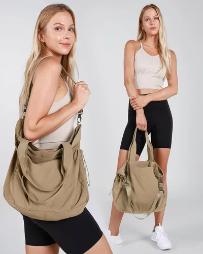 Miniatura 2 de ASLABCREW Bolsa de mano para mujer, 18L con cincha lateral con correa ajustablebolsa de mano extra, bolsa de hombro ligera