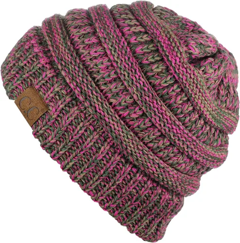 Miniatura 70 de C.C Trendy Warm Chunky Soft Stretch Cable Knit Beanie
