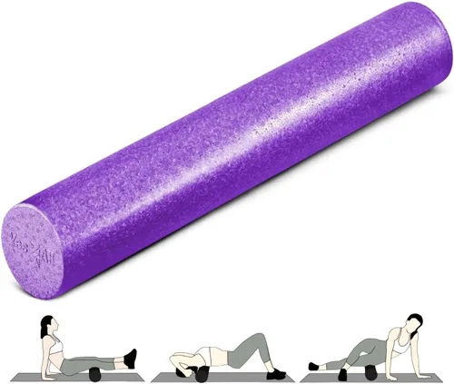 Miniatura 12 de Yes4All Rodillo de espuma EPP de alta densidad con respaldo redondo, rodillo de espuma de ejercicio para yoga, pilates y estiramientos, 12, 18, 24