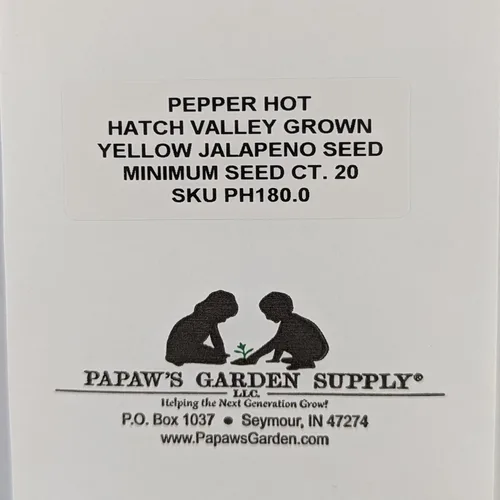 Miniatura 3 de PAPAW'S GARDEN SUPPLY LLC. Hatch Valley - Semillas de pimiento picante de jalapeño amarillo cultivadas en Hatch Valley, sin OMG, 1 paquete de 20