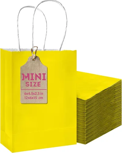 Miniatura 19 de qiqee Paquete de 50 bolsas de regalo de papel negro con asas a granel 13"x10.3"x4.6" bolsas de favor para fiestas de tamaño grande múltiples usos
