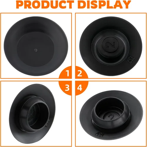 Miniatura 5 de GoaMotors 50 tapones de chapa empotrados de 1/2 0.5 pulgadas, cuerpo de plástico negro y tapón de agujero de chapa, tapones de botón con cabezales
