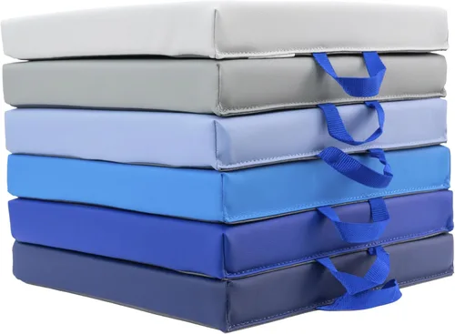 Miniatura 13 de Factory Direct Partners SoftScape - Cojines de piso cuadrados de 15 pulgadas con asas para salón de clases; asientos flexibles para guardería