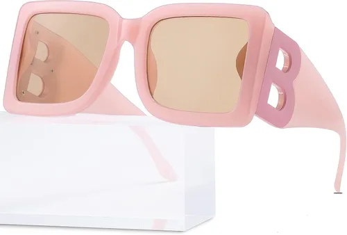 Miniatura 44 de PORADAY Gafas de sol cuadradas grandes de moda para mujeres y hombres, marco grueso negro de lujo, gafas de sol modernas con montura grande