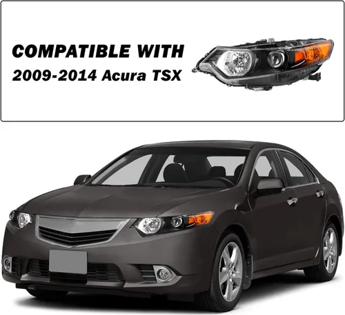 Miniatura 5 de SOCKIR - Para Acura TSX 2009-2014 [modelo HID/Xenón/Balastro de fábrica] Conjunto de faros delanteros de proyector Par de reemplazo