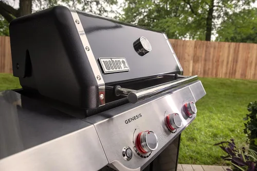 Miniatura 2 de Weber Genesis E-315 - Parrilla de gas propano líquido para cocina al aire libre, 3 quemadores, color negro