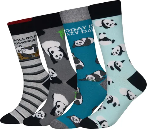 Miniatura 18 de Calcetines de caña corta casuales para hombre, de algodón, con motivo de animales, alocados y divertidos, 5 pares