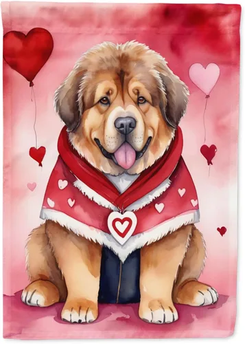 Miniatura 93 de Caroline's Treasures DAC5292CHF - Bandera de Border Collie My Valentine House para porche, grande, con manga para porche, para colgar en la pared