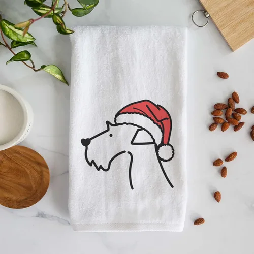 Miniatura 2 de Inkopious Santa Hat Airedale Terrier - Toalla de mano decorativa - Decoración navideña para el hogar