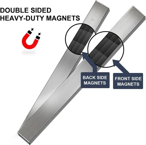 Miniatura 2 de Tira de cuchillos de doble cara de 17 pulgadas, soporte magnético para cuchillos de acero inoxidable SUS304 de alta calidad para refrigerador