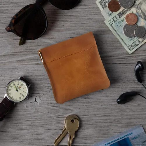Miniatura 55 de Monedero clásico a presión, de cuero, para hombre de Nabobb, negro