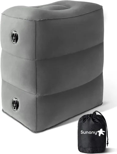 Miniatura 9 de Sunany Almohada inflable para descansar los pies, almohada de viaje en avión para adultos, cojines de altura ajustable, para que los niños duerman
