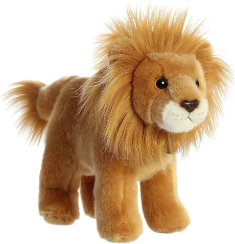 Aurora® Adorable animal de peluche Miyoni® Lion - Detalle realista - Compañerismo apreciado - Marrón 10 pulgadas