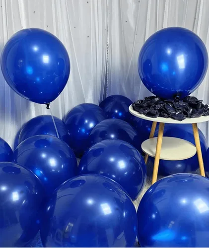 Miniatura 6 de Paquete de 90 globos azul marino de 18 pulgadas, globos grandes azul real para decoraciones de fiestas y eventos