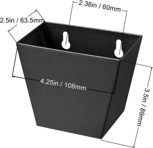 Miniatura 6 de Abrebotellas negro Abrebotellas montado en la pared con tapa colector cubo inoxidable montado para mesa de poste