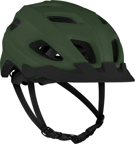 Retrospec Lennon Casco de Bicicleta para Adultos con luz de seguridad LED, esfera ajustable y visera extraíble, casco de ciclismo ajustable para