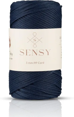 Miniatura 31 de Sensy - Cuerda de poliéster prémium de 0.118 pulgadas (0.118 in), 131 yardas, 100% polipropileno, cordón de macramé, cuerda de ganchillo de 0.118