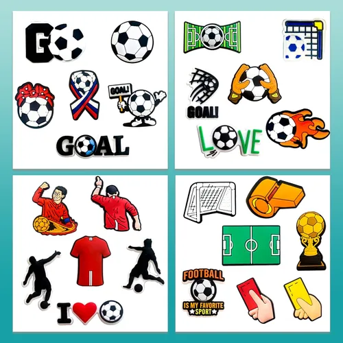 Miniatura 4 de Dijes deportivos para decoración de zuecos, accesorios para hombres de béisbol, sóftbol, fútbol, baloncesto, fútbol, accesorios