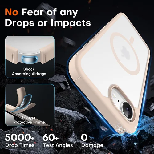 Miniatura 370 de TOCOL Funda para iPhone 11, compatible con Magsafe, protección completa de cámara, imanes integrados, protección contra caídas, funda translúcida