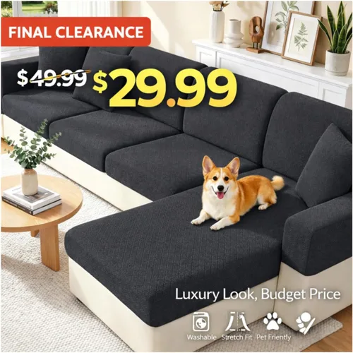 Miniatura 69 de YEMYHOM 【Liquidación】 Fundas Elásticas para Cojines de 1 Pieza, Fundas de Cojín de Asiento para Sofá y Silla, Funda Suave de Sofá de Repuesto