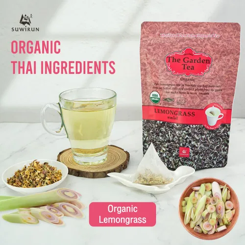 Miniatura 5 de Suwirun Té orgánico de citronela, 25 bolsas, producto de Tailandia, té de hierbas cítrico y refrescante, sin cafeína, sin calorías, alivia