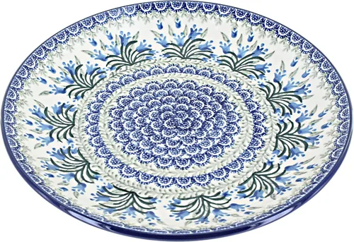 Miniatura 35 de Cerámica pulida de rosa azul – Plato de cena Athena marrón – 10.5 pulgadas de diámetro – Ideal para comidas diarias, comidas informales o como
