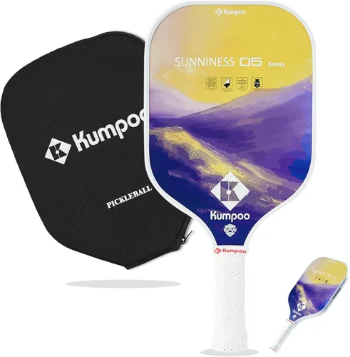 Miniatura 8 de Pickleball Paddle, Fiberglass Pickleball Paddle Set with Cover, Large Sweet Spot Pickle Ball Racket with PP Honeycomb Core for Women, Men
