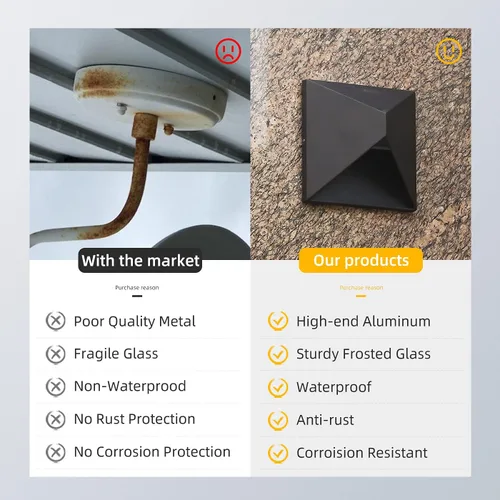 Miniatura 4 de Lámpara de pared para exteriores, lámpara LED moderna de pared de 8 W para exteriores, luces de porche delantero, aplique de pared negro impermeable