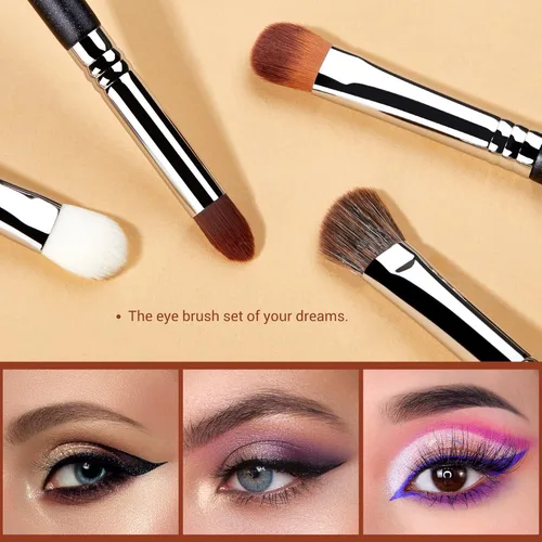 Miniatura 5 de Jessup Juego de brochas de sombra de ojos, 12 piezas, juego de brochas de maquillaje de ojos profesional prémium sintéticas, mezcla de sombra