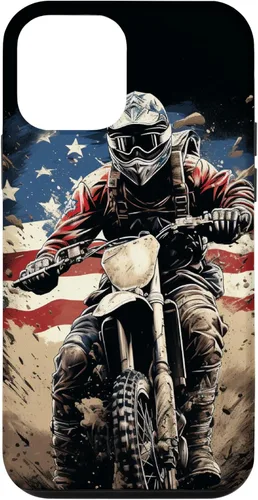 Miniatura 16 de Dirt Bike American Flag Motocross Enduro Biker 4th of July Case for iPhone 17