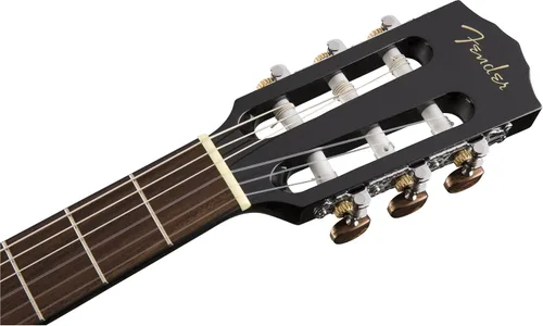 Miniatura 4 de Fender CN-60S - Guitarra acústica de concierto (nailon), color negro