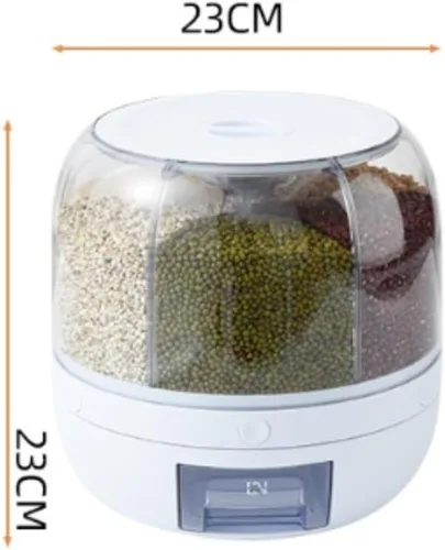 Miniatura 2 de Dispensadores de cereales Dispensador de arroz de gran capacidad, contenedor de almacenamiento de granos, dispensador de alimentos secos