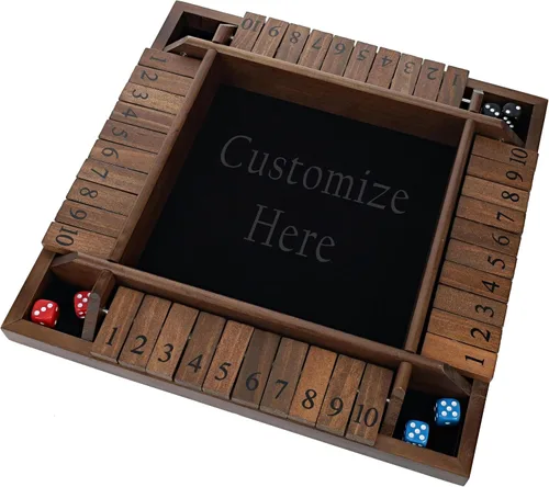 Miniatura 10 de WE Games Juego de mesa personalizado para 4 jugadores, 8.5 pulgadas, tinte negro, regalos personalizados para novio, regalos de inauguración