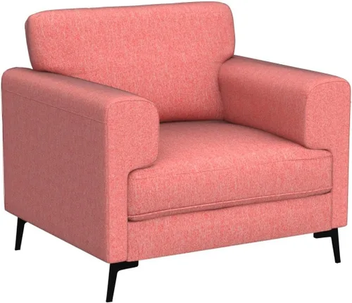 Miniatura 4 de CDCASA - Sillón Accent, juego de sillas modernas de mediados de siglo de tela de lino extragrande, cómodo sillón tapizado para lectura, juego