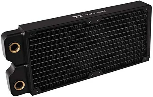 Thermaltake Pacific DIY Sistema de refrigeración líquida Clm240 1.575 in Aletas gruesas de alta densidad Tubos de cobre de doble fila Radiador de