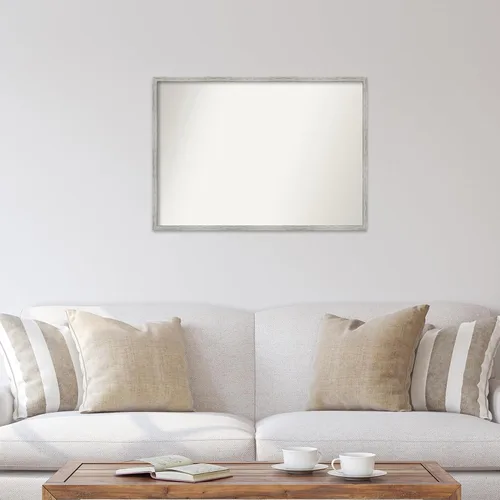 Miniatura 934 de Amanti Art Espejo de baño blanco para sobre el fregadero, 32 x 45 pulgadas, espejo de tocador rectangular blanco esbelto, marco de madera moderno