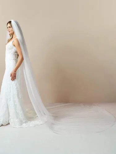 Miniatura 2 de Cathedral Wedding Veils Long Bridal Veils White Bridal Veil 118" Long Veils for Women
